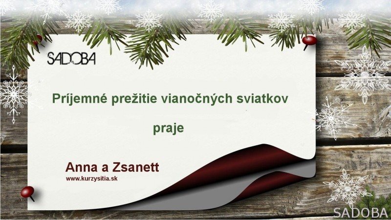 Príjemné prežitie vianočných sviatkov 2016